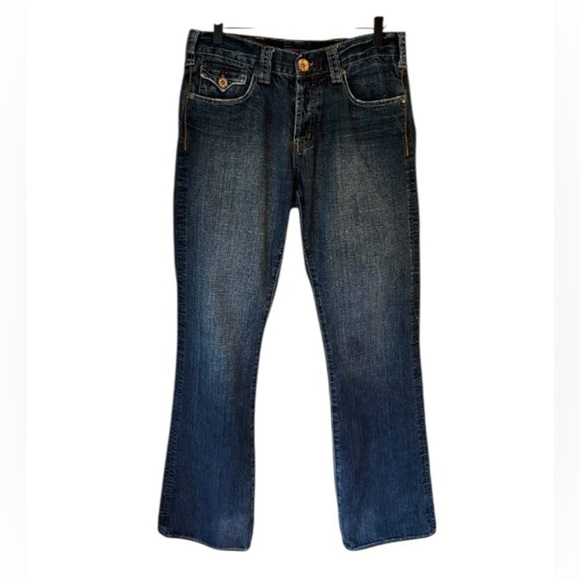 G By Guess Men’s Joey Low Bootcut Dark Wash Button Fly Retro Style Jeans 32 X 32 - Picture 1 of 8
